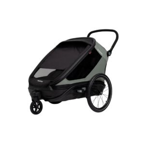 Hamax Outback Next Double Kinderanhänger mit Deichsel und Buggyrad