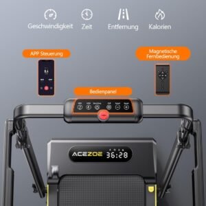 6 in 1 Laufband für Zuhause,Walking Pad mit Steigung bis 10%, 12km/h Klappbar Laufband mit LED-Anzeige,2.5HP Treadmill für Zuhause/Büro,Bis 136kg Belastbar,Fernbedienung und...