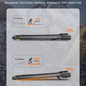 6 in 1 Laufband für Zuhause,Walking Pad mit Steigung bis 10%, 12km/h Klappbar Laufband mit LED-Anzeige,2.5HP Treadmill für Zuhause/Büro,Bis 136kg Belastbar,Fernbedienung und...