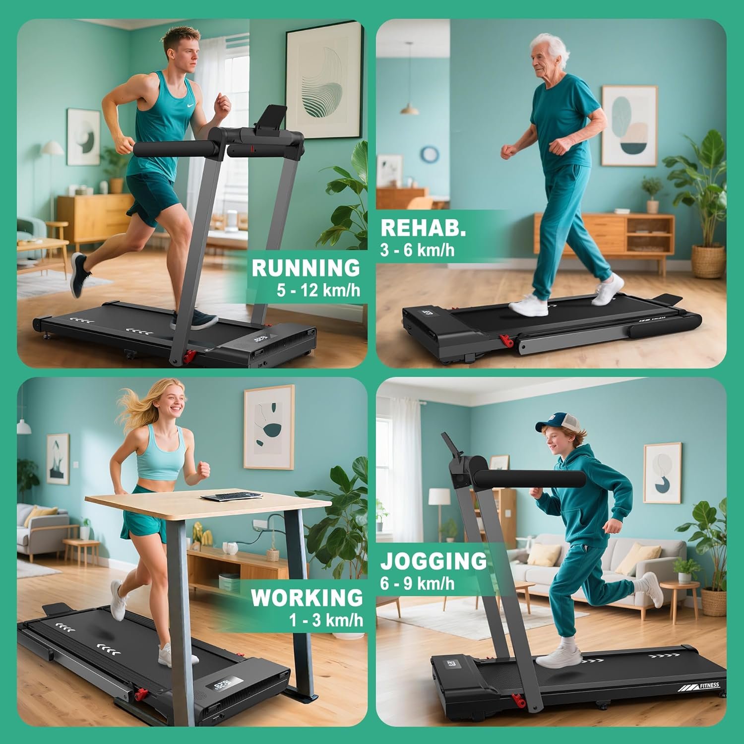 Walking Pad Laufband für Zuhause Laufbänder mit 7% Steigung, 2.25HP Motor,1-6 km/h o.1-12km/h Geschwindigkeit, 7-lagige Lauffläche, Keine Aufbau Walking Pad Laufband für Zuhause Laufbänder mit 7% Steigung, 2.25HP Motor,1-6 km/h o.1-12km/h Geschwindigkeit, 7-lagige Lauffläche, Keine Aufbau