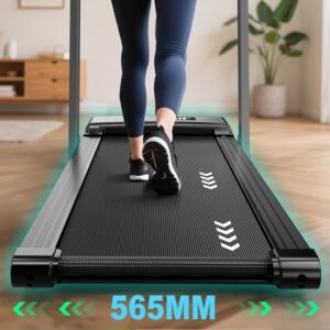 Walking Pad Laufband für Zuhause Laufbänder mit 7% Steigung, 2.25HP Motor,1-6 km/h o.1-12km/h Geschwindigkeit, 7-lagige Lauffläche, Keine Aufbau