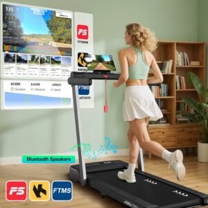 Walking Pad Laufband für Zuhause Laufbänder mit 7% Steigung, 2.25HP Motor,1-6 km/h o.1-12km/h Geschwindigkeit, 7-lagige Lauffläche, Keine Aufbau