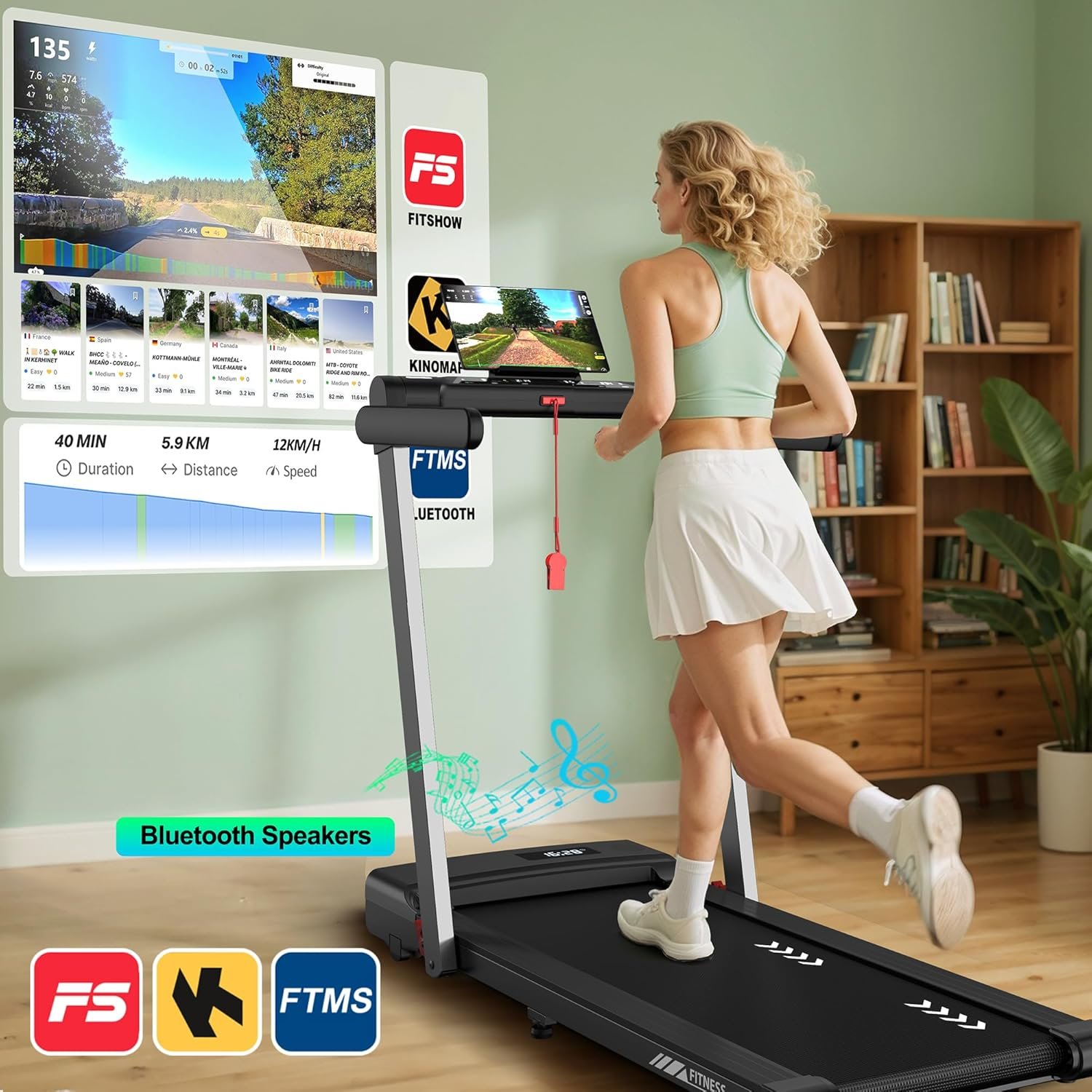 Walking Pad Laufband für Zuhause Laufbänder mit 7% Steigung, 2.25HP Motor,1-6 km/h o.1-12km/h Geschwindigkeit, 7-lagige Lauffläche, Keine Aufbau Walking Pad Laufband für Zuhause Laufbänder mit 7% Steigung, 2.25HP Motor,1-6 km/h o.1-12km/h Geschwindigkeit, 7-lagige Lauffläche, Keine Aufbau