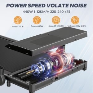Drgymlee 3 in 1 Laufband klappbar für Zuhause & Büro, Walking Pad mit 7% Steigung, Untertisch Laufband 1-12 km/h, leises 2,5HP Laufband mit Schreibtisch & verstellbarem Griff