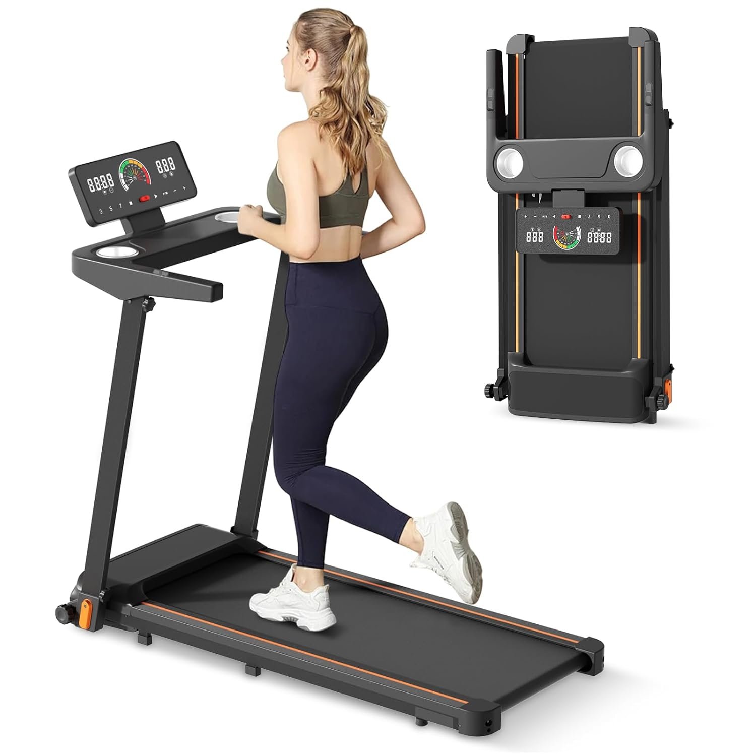 Folding Electric Treadmill, CEIEVER Treadmill for Home with LCD Display, Walking Machine Treadmills, Walking Pad for Home and Office Folding Electric Treadmill, CEIEVER Treadmill for Home with LCD Display, Walking Machine Treadmills, Walking Pad for Home and Office