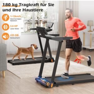 Folding Electric Treadmill, CEIEVER Treadmill for Home with LCD Display, Walking Machine Treadmills, Walking Pad for Home and Office