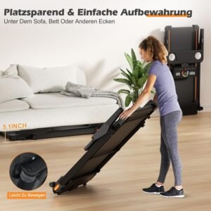 Folding Electric Treadmill, CEIEVER Treadmill for Home with LCD Display, Walking Machine Treadmills, Walking Pad for Home and Office