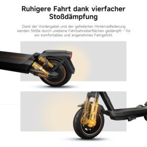 Navee E-Scooter GT-Series GT3/GT3 Pro/GT3 Max (DE-Version) mit Straßenzulassung & App, max 20 km/h, bis zu 75km Reichweite & 22% Steigung, Dual-Bremsen, 4-Fach Dämpfung
