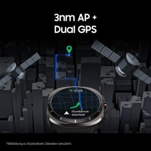 Samsung Galaxy Watch Ultra (2025) Smartwatch with Galaxy AI, Fitness Watch, Marine Band, Titanium Case, Quick Button, Dual GPS, 64GB Memory, 47mm, LTE, Titanium Silver, 3 Year...