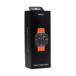 Samsung Galaxy Watch Ultra 47 mm Titanium Smart Watch with Marine Band Rubber Orange Band Size: S/M/L Display 3.8 cm 1.5 Inch 32 GB Wi-Fi LTE NFC Bluetooth 4G 60.5 g Titanium Grey