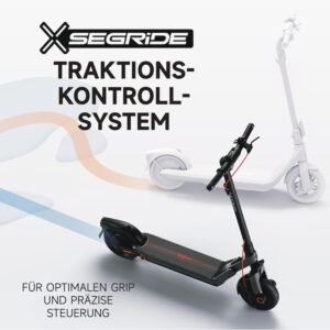 Segway-Ninebot E3 Pro D, E-Scooter German Road Legal, 55 km Eco Mode Range, 47 km Sport Mode Range, Front & Rear Suspension, 800 W Motor, Foldable, 17.9 kg, 10 Inch Tyres, IPX5