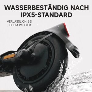 Segway-Ninebot E3 Pro D, E-Scooter German Road Legal, 55 km Eco Mode Range, 47 km Sport Mode Range, Front & Rear Suspension, 800 W Motor, Foldable, 17.9 kg, 10 Inch Tyres, IPX5