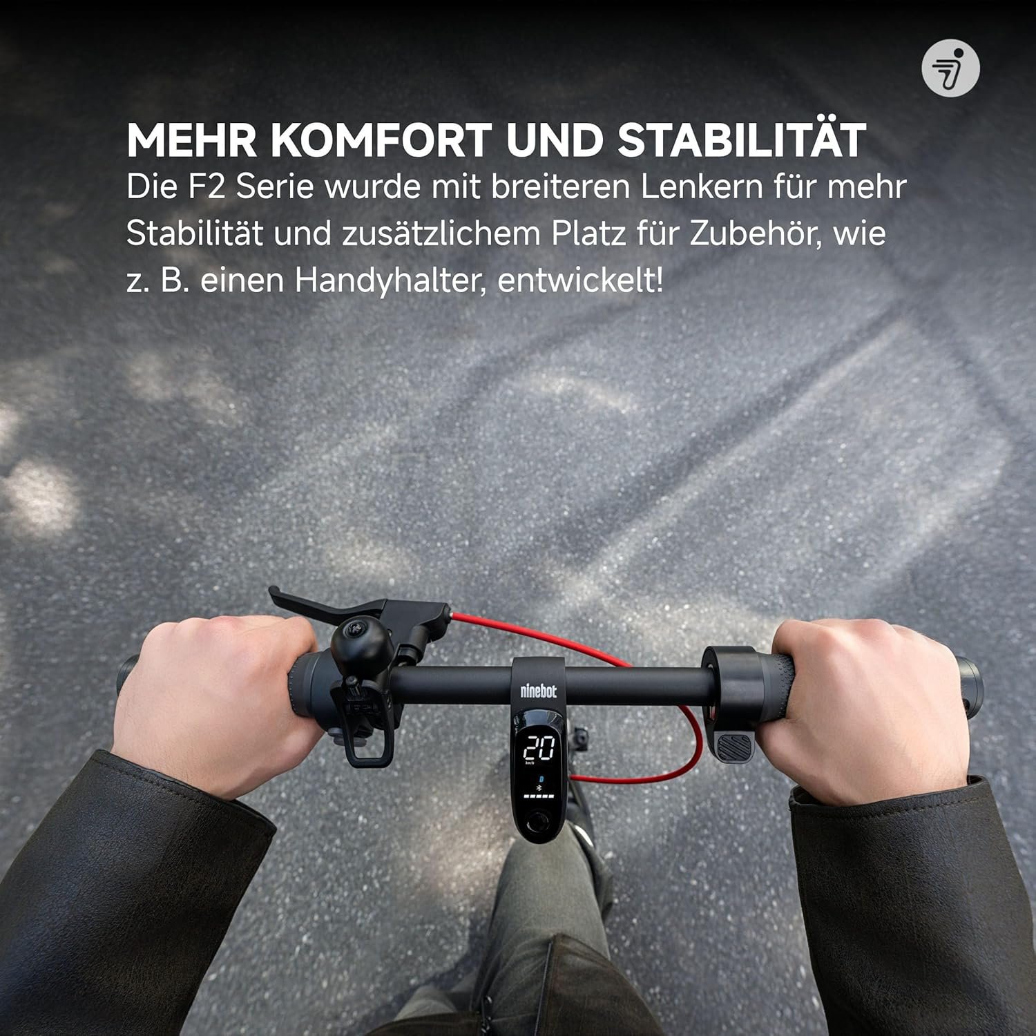 Segway-Ninebot F2 Pro D II, E-Scooter with German Road Legal for Adults, 65 km Range in Eco Mode, 120 kg Load Capacity, Front Double Suspension, Colour LED Display, Black Segway-Ninebot F2 Pro D II, E-Scooter with German Road Legal for Adults, 65 km Range in Eco Mode, 120 kg Load Capacity, Front Double Suspension, Colour LED Display, Black
