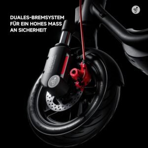 Segway-Ninebot F2 Pro D II, E-Scooter with German Road Legal for Adults, 65 km Range in Eco Mode, 120 kg Load Capacity, Front Double Suspension, Colour LED Display, Black