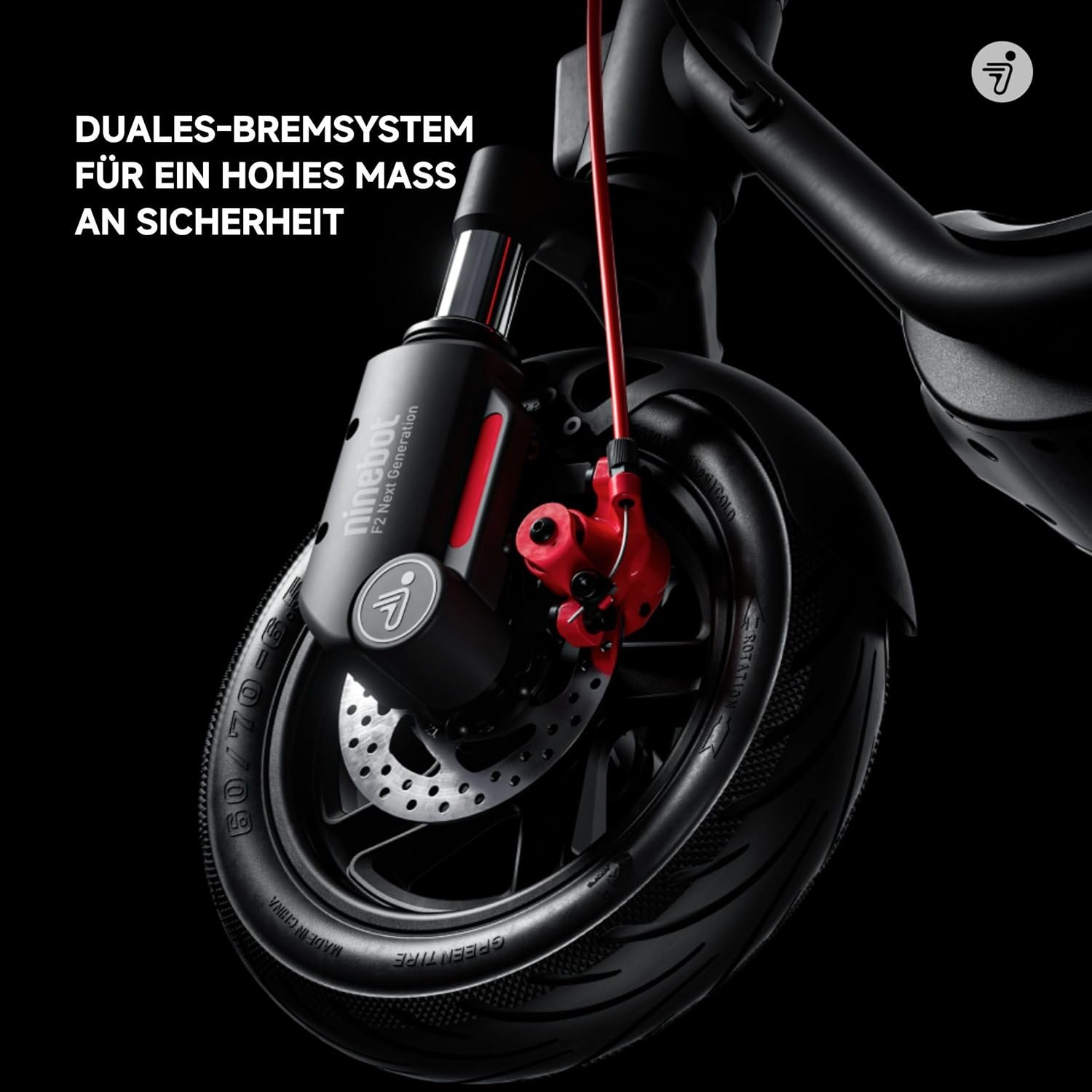 Segway-Ninebot F2 Pro D II, E-Scooter with German Road Legal for Adults, 65 km Range in Eco Mode, 120 kg Load Capacity, Front Double Suspension, Colour LED Display, Black Segway-Ninebot F2 Pro D II, E-Scooter with German Road Legal for Adults, 65 km Range in Eco Mode, 120 kg Load Capacity, Front Double Suspension, Colour LED Display, Black