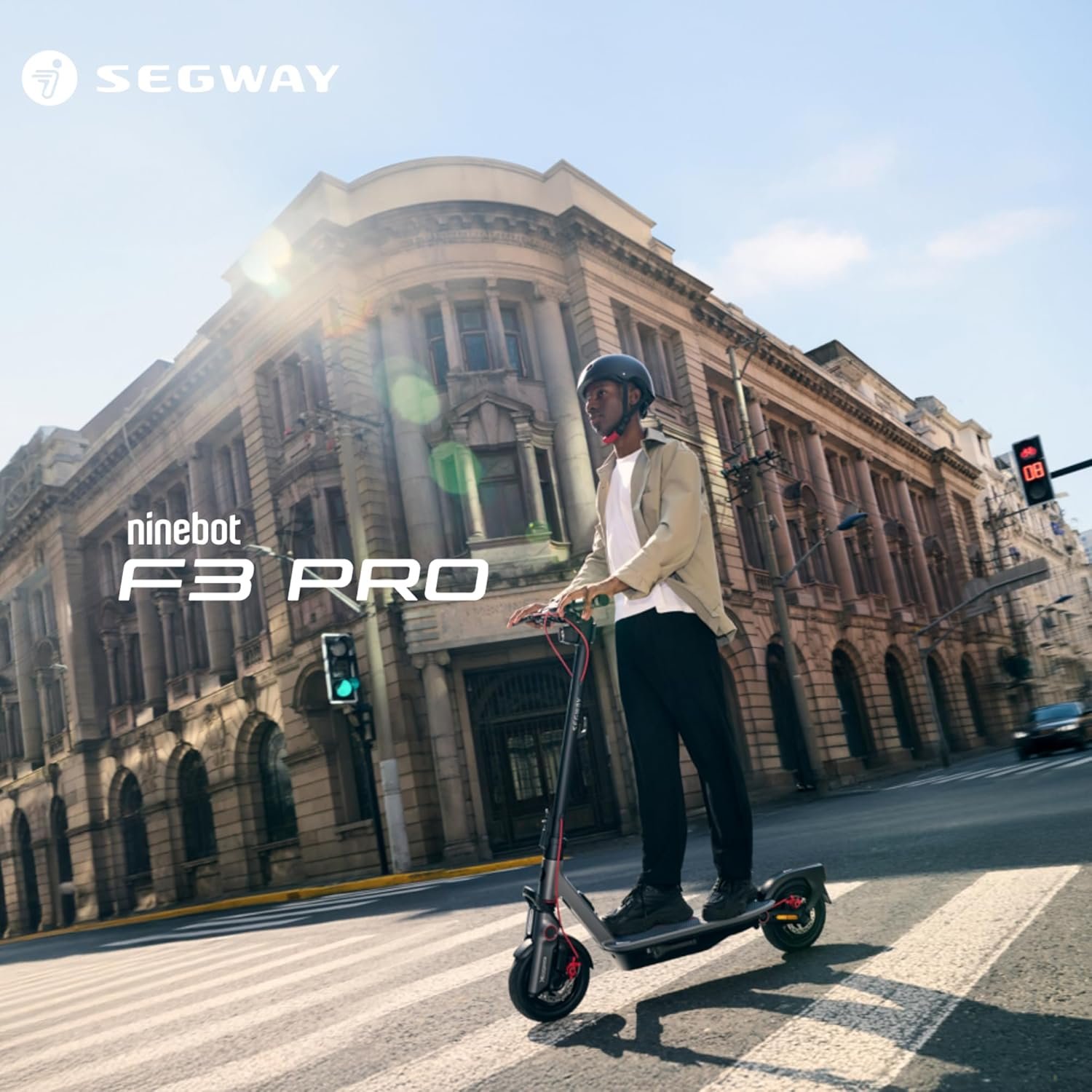 Segway-Ninebot F3 Pro D Adult E-Scooter with Road Legal 70 km Range in Eco Mode, 120 kg Load Capacity, Double Hydraulic Suspension, Smart Display Segway-Ninebot F3 Pro D Adult E-Scooter with Road Legal 70 km Range in Eco Mode, 120 kg Load Capacity, Double Hydraulic Suspension, Smart Display
