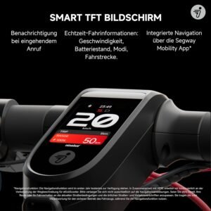 Segway-Ninebot F3 Pro D Adult E-Scooter with Road Legal 70 km Range in Eco Mode, 120 kg Load Capacity, Double Hydraulic Suspension, Smart Display