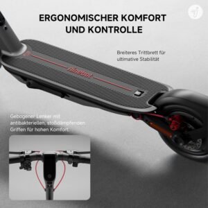 Segway-Ninebot F3 Pro D Adult E-Scooter with Road Legal 70 km Range in Eco Mode, 120 kg Load Capacity, Double Hydraulic Suspension, Smart Display