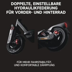 Segway-Ninebot MAX G2 D, E Scooter mit Straßenzulassung für Erwachsene, max. 20 km/h Geschwindigkeit