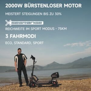 Segway-Ninebot MAX G2 D, E Scooter mit Straßenzulassung für Erwachsene, max. 20 km/h Geschwindigkeit