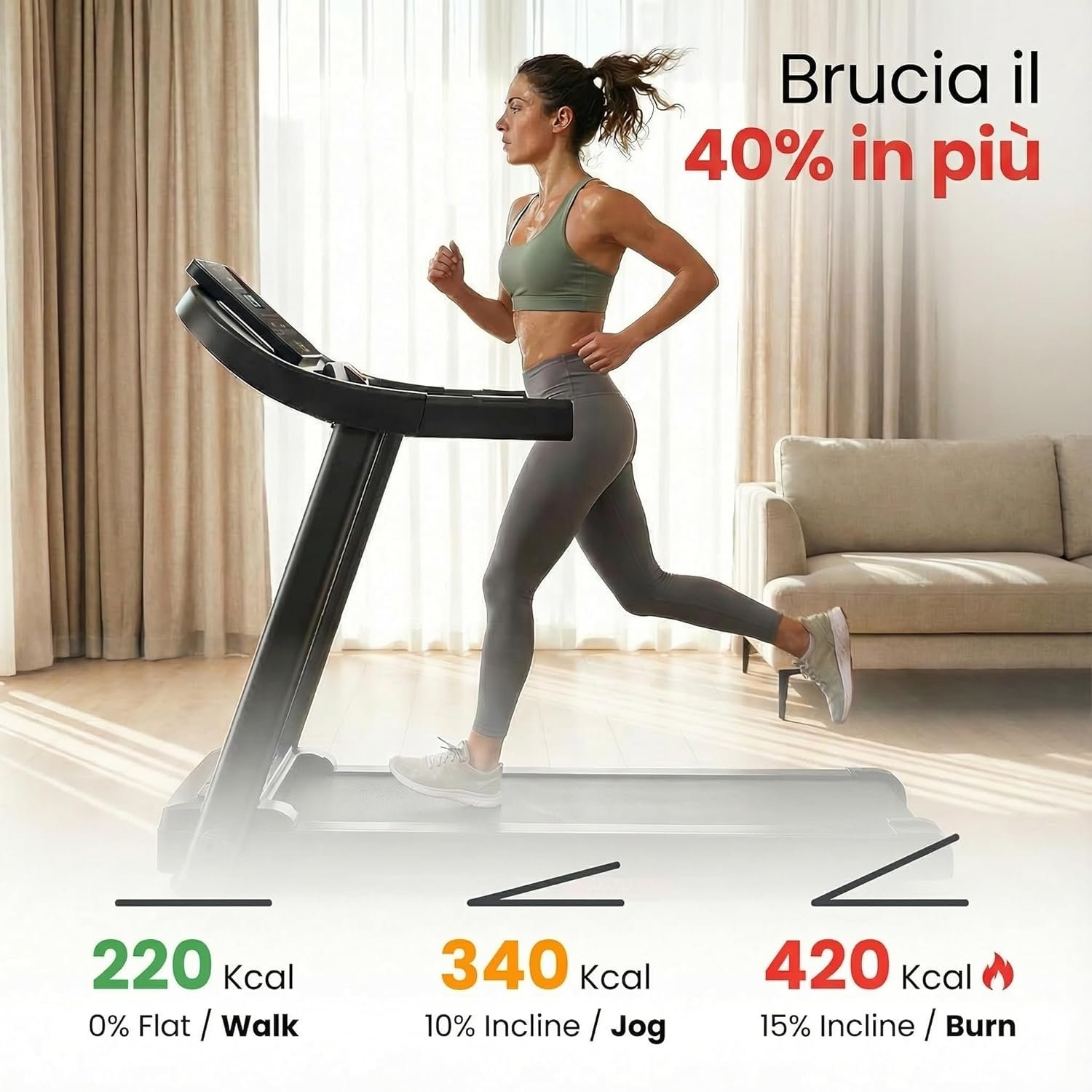 Treadmill for Home Foldable 14 km/h, Walking Pad with 15% Incline, 3.0 HP Quiet Motor, 12 Training Programmes, Maximum Load 136 kg, Treadmill for Home Office & Home Training Treadmill for Home Foldable 14 km/h, Walking Pad with 15% Incline, 3.0 HP Quiet Motor, 12 Training Programmes, Maximum Load 136 kg, Treadmill for Home Office & Home Training