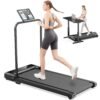 Treadmill for Home Max Folding Treadmill for Home Max 110 kg 1-6 km/h, Desk Running Pad Quiet Treadmill 90° Tablet, Phone Holder 4-in-1 LED with Remote Control No Incline
