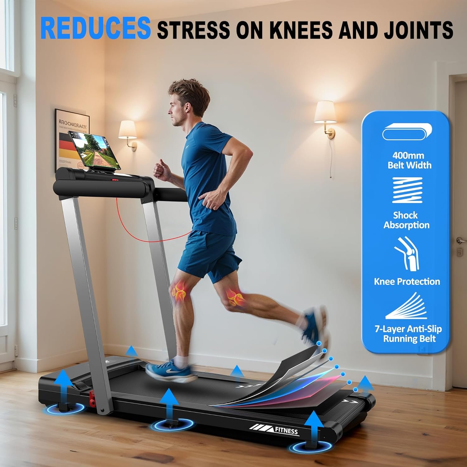 Treadmill for Home Walking Pad with 3.0 HP Motor 12 km/h, 12 Programmes & Dual LED Folding Treadmill for Home Office & Gym Treadmill for Home Walking Pad with 3.0 HP Motor 12 km/h, 12 Programmes & Dual LED Folding Treadmill for Home Office & Gym