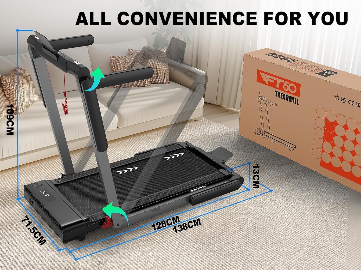 Treadmill for Home Walking Pad with 3.0 HP Motor 12 km/h, 12 Programmes & Dual LED Folding Treadmill for Home Office & Gym Treadmill for Home Walking Pad with 3.0 HP Motor 12 km/h, 12 Programmes & Dual LED Folding Treadmill for Home Office & Gym
